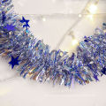 wholesale Laser Tinsel Artificial Christmas Garland with Double Color stars